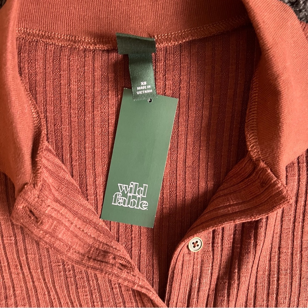 Wild Fable | Ribbed Button-Down Dress - Picture 2 of 5